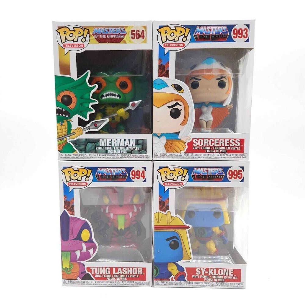 Funko POP! MOTU Masters of the Universe Lot of 4 Merman Tung Lashor Sy-Klone